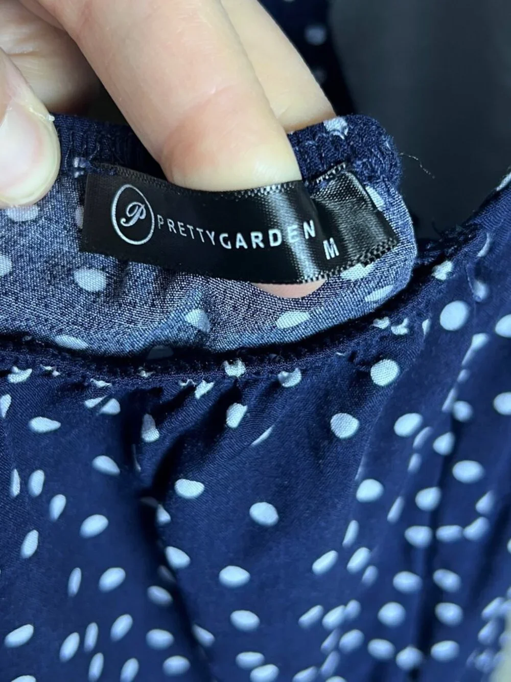 PrettyGarden Polka Dot Halter‎ Dress Blue Boho